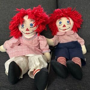 Raggedy Anne & Andy Dolls from the 70s. 20”